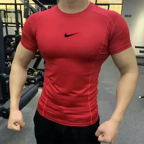 Nike Quick Dry T-Shirt option New NK Red Short Sleeves