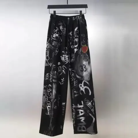 Balenciaga SS24 Graffiti Hoodie option black pants