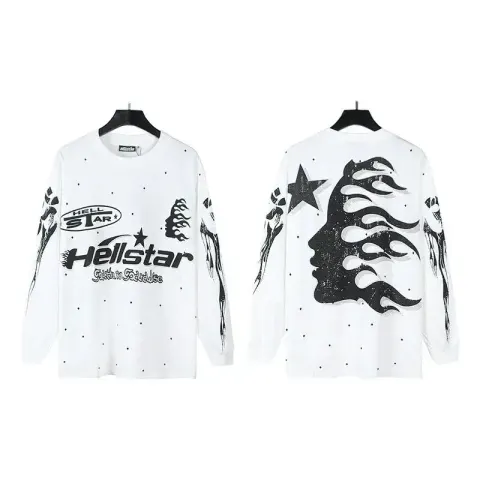 Hellstar Tee Hoodie option 580 white