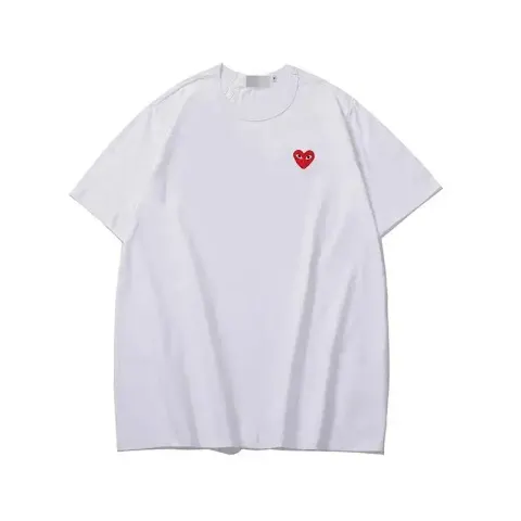 CDG Double Heart Tee option 2027 White