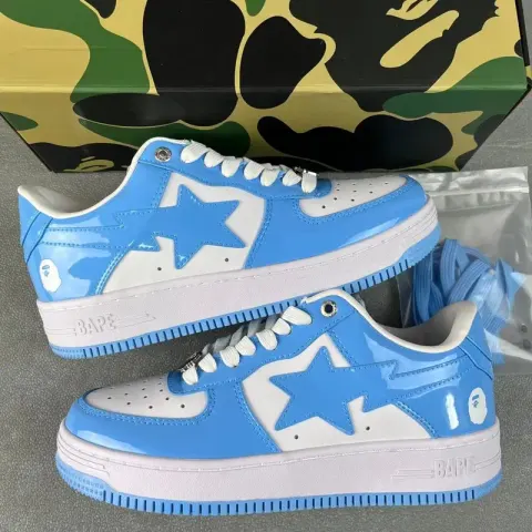 Bapesta Sneakers option Twisted White Blue