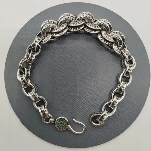 Chrome Hearts Thick Bracelet With Cross option S12