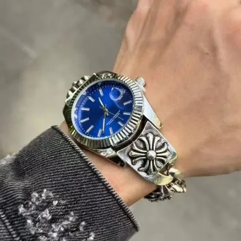 Chrome Hearts Rolex Watch option Dark Blue S