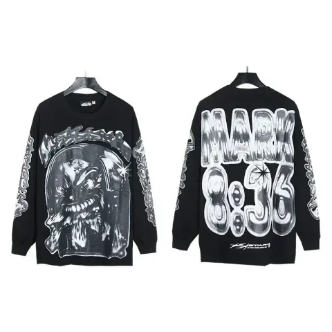 Hellstar Tee Hoodie option 597 black