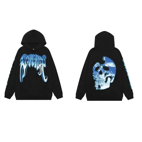 Revenge Hoodie option Sky Blue Skull