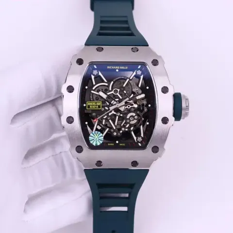 Richard Mille Watch 35-02 option Silver Shell-Sea Blue Tape