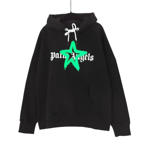 Palm Angels Hoodie option stars black green correct version