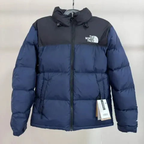 Budget/Best TNF Nuptse Jacket option 96 feather navy blue