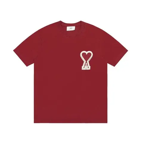 Ami Paris T-Shirts With Big Logo option claret