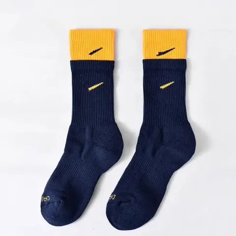 Nike Socks option [high tube] navy blue-yellow