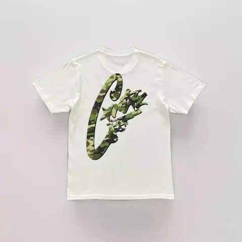 Corteiz Tee option camouflage hand white
