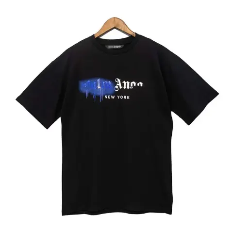 Palm Angels Spray Tee option BLACK/BLUE