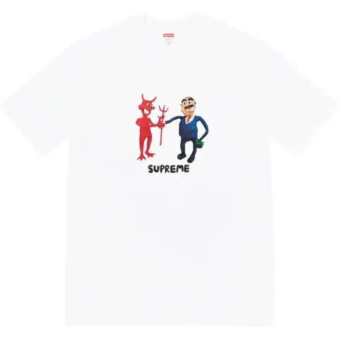 Supreme T-Shirts Devil And Lawyer option B350 Devil Deal White
