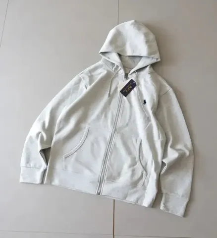 Ralph Lauren Zip Up Hoodie option light gray