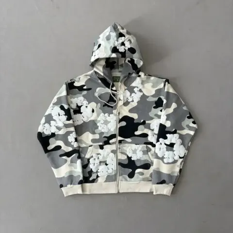 Denim Tears Hoodie option SNOW CAMO/white camouflage sweater