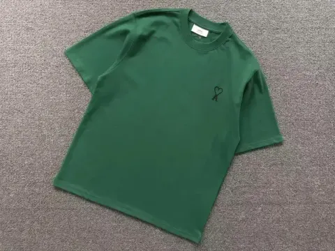 Ami Paris Tees with Small Logo option dark green 2616