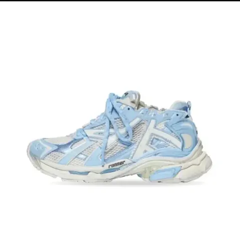 Balenciaga Runner Black Red Graffiti option Azure blue
