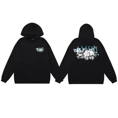 Amiri Paint Splatter Hoodie option 874 black