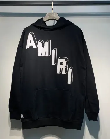 Amiri Paint Splatter Hoodie option 887 black