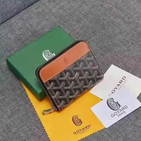 Goyard Wallet option Style 3 black with yellow