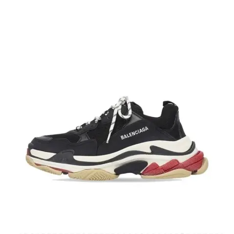 Balenciaga 3S White Shoes option black red