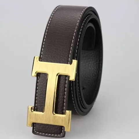 Budget Hermes Belt option H gold buckle flat coffee belt
