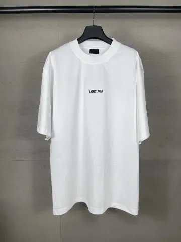 Balenciaga T-Shirt Small Logo Grey option White [Embroidery]