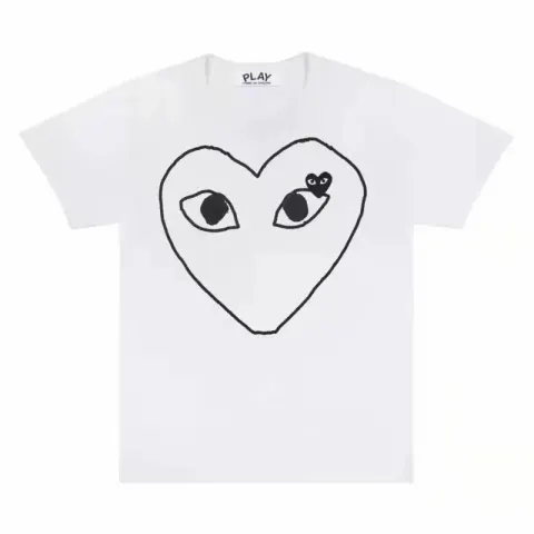 CDG T-Shirts option white black hollow