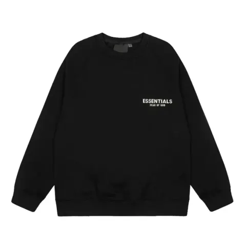 Essentials Hoodie option Crewneck-Black