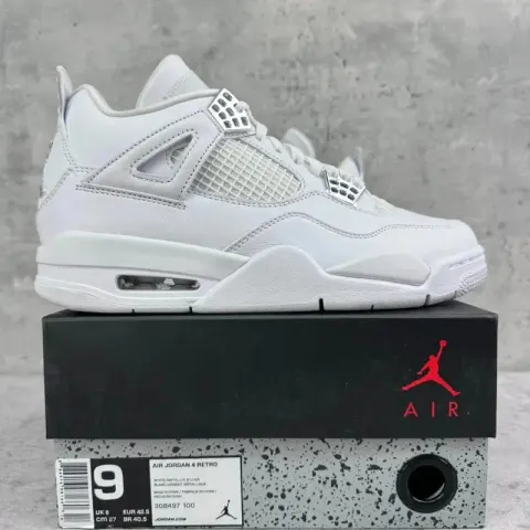 Jordan 4 Manila option Pure White Cat 308497-100