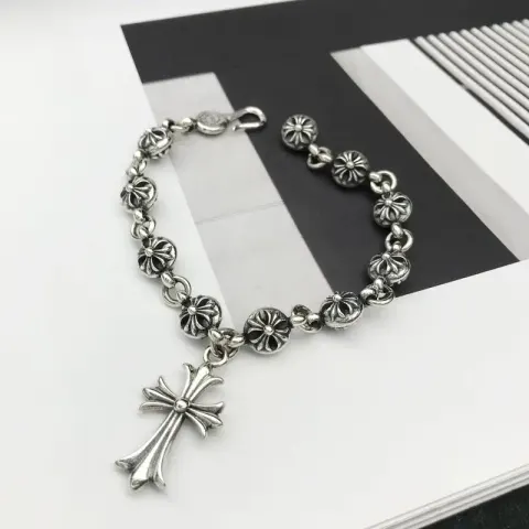 Chrome Hearts Thick Bracelet With Cross option S29