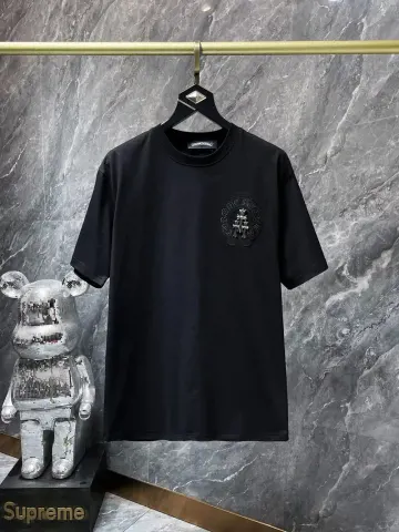 Chrome Hearts Leather Tee's (30+ Styles) option 8769 black