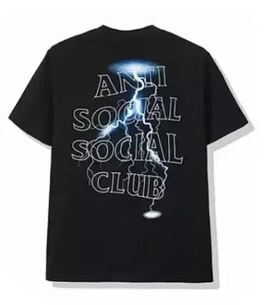 ASSC Anti T-Shirts option Black Double Face Lightning