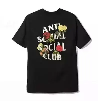 ASSC Anti T-Shirts option Black flowers