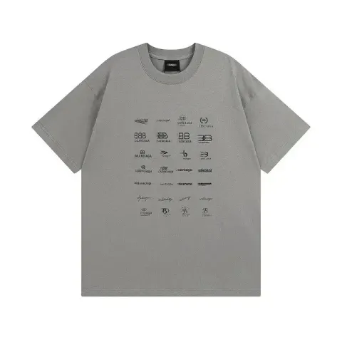 Balenciaga Archives Logo T-Shirt option Smoke Grey