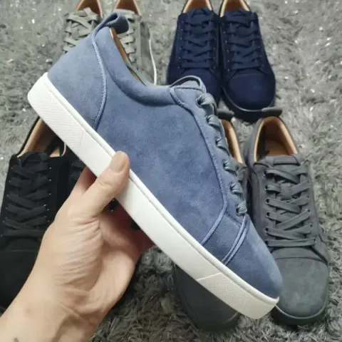 Navy Christian Louboutin Shoes option sky blue