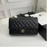 Chanel Bag option Black gold buckle 25*16*7CM