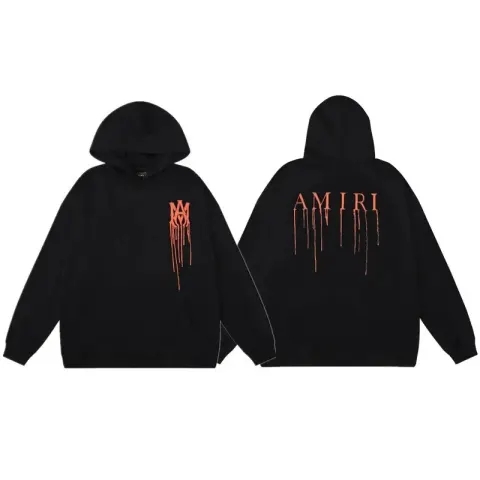 Amiri Paint Splatter Hoodie option 859 black