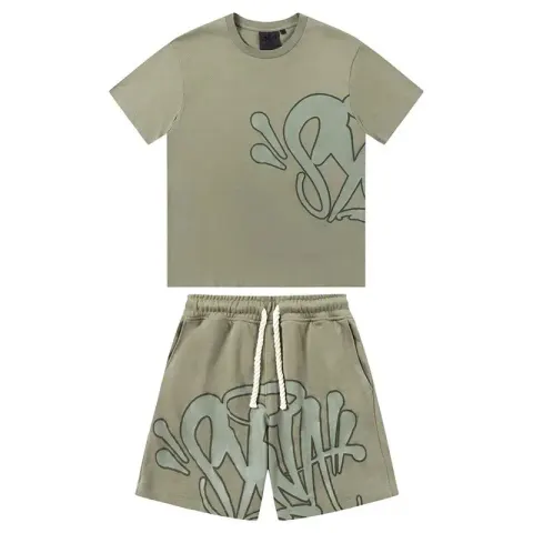 Syna World Suits option Army Green Short Sleeve Suit