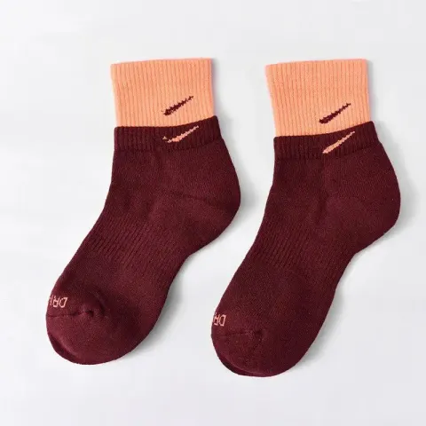 Nike Socks option [Middle Cylinder] Wine Red-Orange