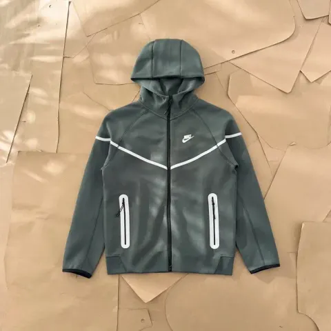 Reflective Tech Fleece Tracksuit option dark green top