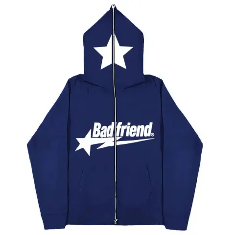 Badfriend Hoodie option navy blue
