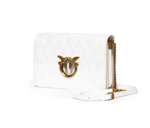 Pinko Bag option embroidery thread hollow classic white trumpet