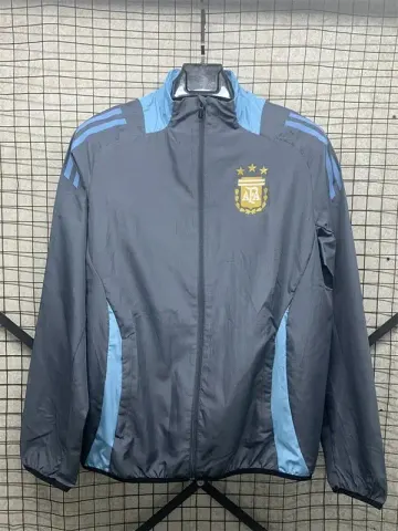 Vintage Jersey Hoodie Zip option Argentina single-sided silicone windbrea