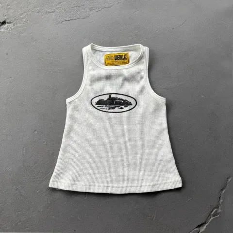 Corteiz Sleeveless Garment T-Shirt option Island Print/White