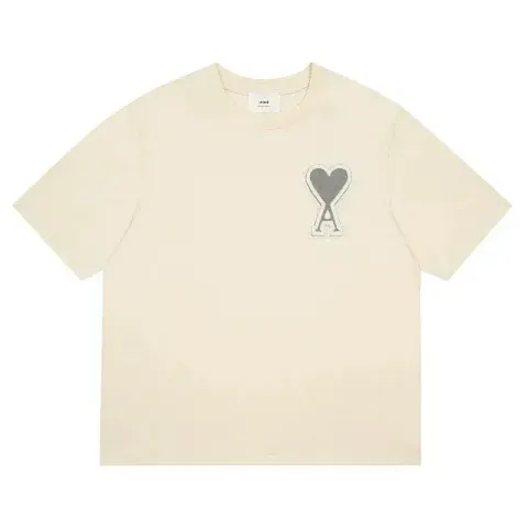 Ami Paris T-Shirts With Big Logo option Apricot color