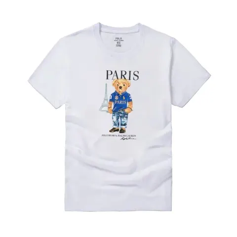 Polo Sport Round Neck T-Shirt option White with a printed bear