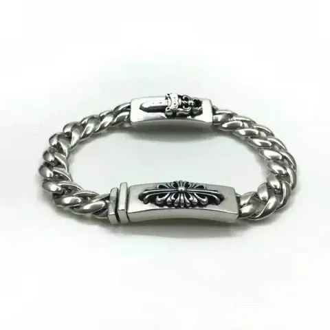Chrome Hearts Thick Bracelet With Cross option S1