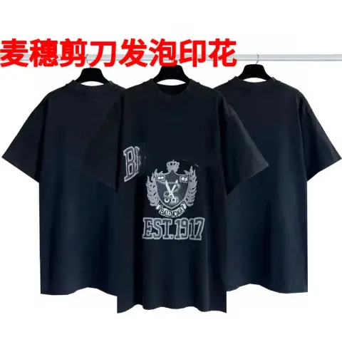 Balenciaga Tees option wheat scissors foam printing