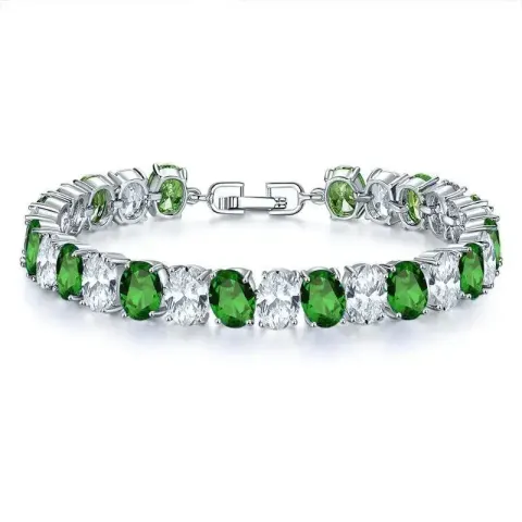 Random Bracelet option KSB00068 Platinum Green Diamond